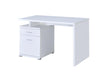 Irving 2-drawer Office Desk with Cabinet White - Imperial Furniture (Las Vegas, NV) - Multi Location