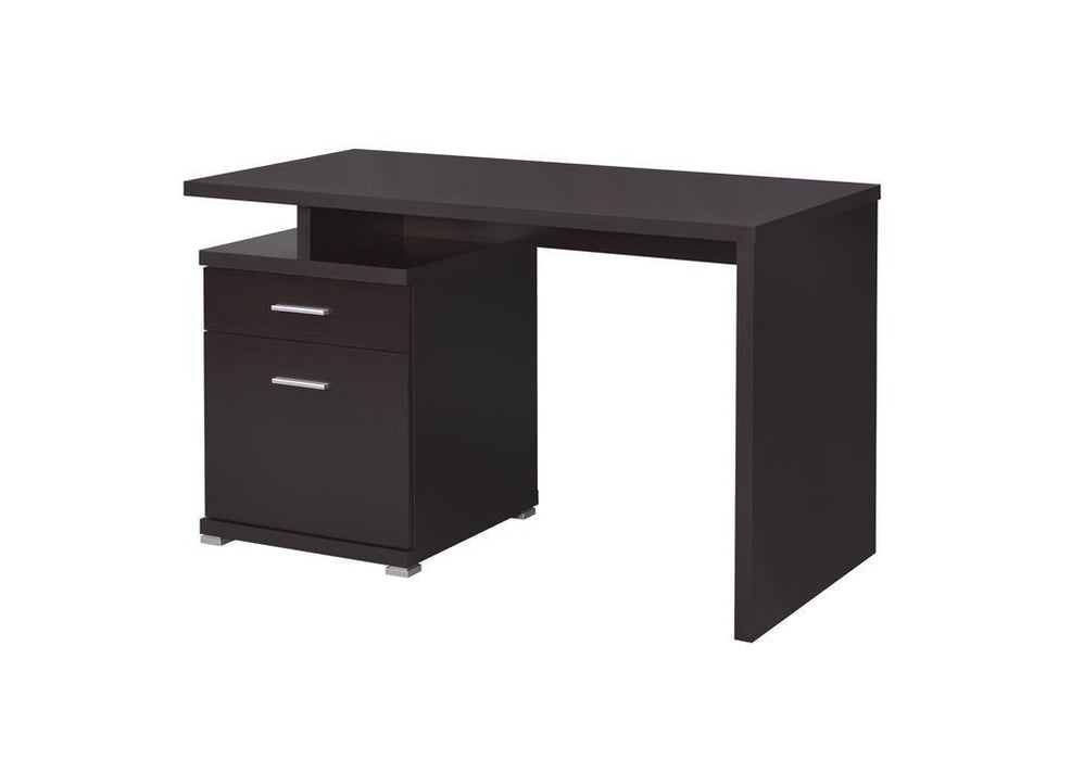 Irving 2-drawer Office Desk with Cabinet Cappuccino - Imperial Furniture (Las Vegas, NV) - Multi Location