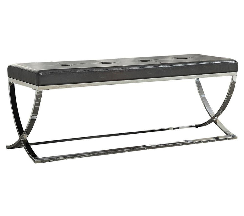 Walton Rectangle Upholstered Tufted Bench Black - Imperial Furniture (Las Vegas, NV) - Multi Location