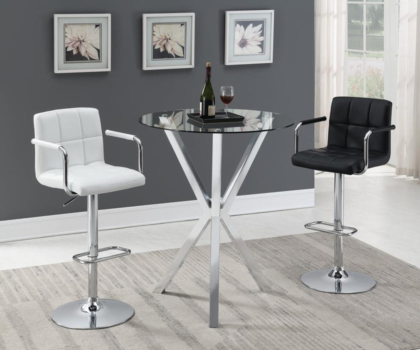 Palomar Adjustable Height Bar Stool Black and Chrome - Imperial Furniture (Las Vegas, NV) - Multi Location