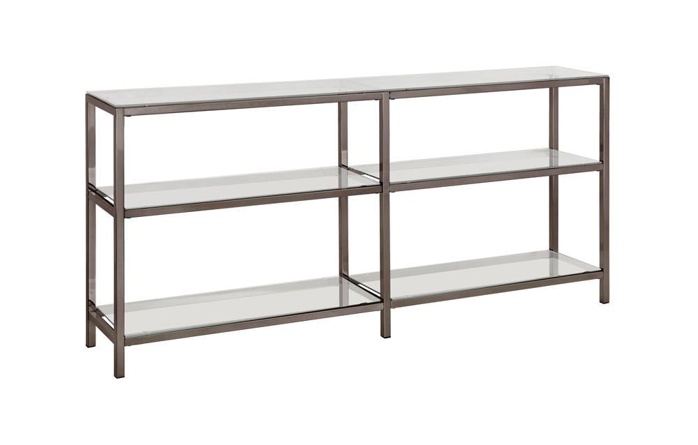 Kate 2-tier Bookcase Black Nickel - Imperial Furniture (Las Vegas, NV) - Multi Location