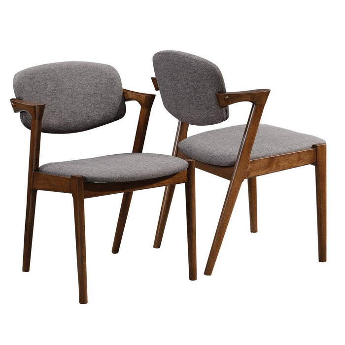 Malone Dining Side Chairs Grey and Dark Walnut (Set of 2) - Imperial Furniture (Las Vegas, NV) - Multi Location