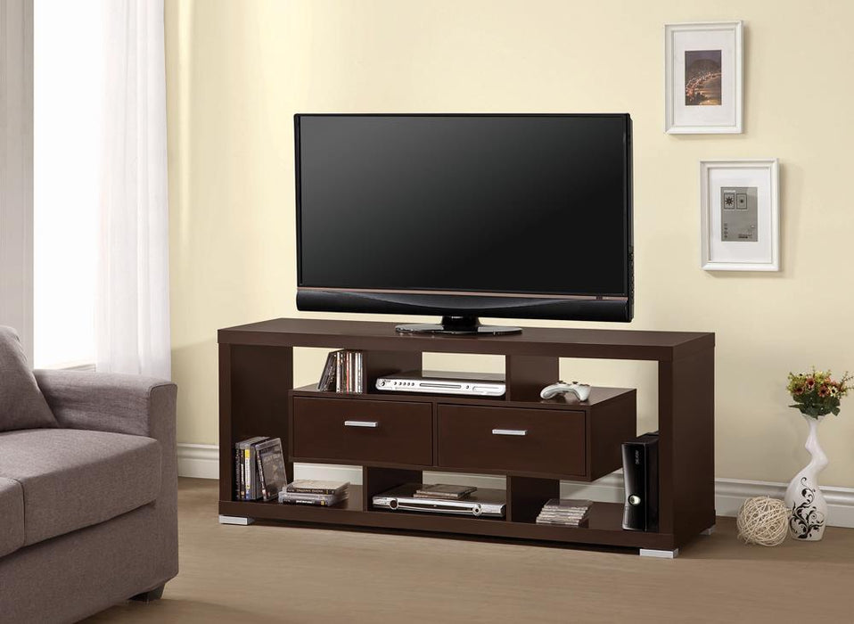 Casey 2-drawer Rectangular TV Console Cappuccino - Imperial Furniture (Las Vegas, NV) - Multi Location