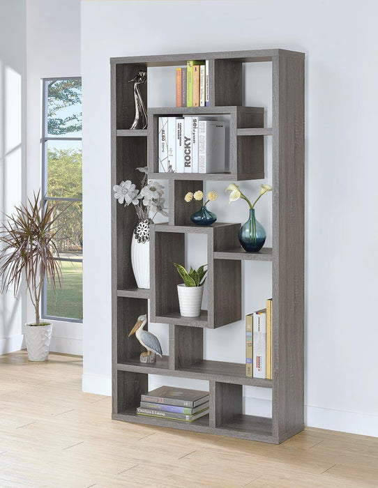 Howie 10-shelf Bookcase Weathered Grey - Imperial Furniture (Las Vegas, NV) - Multi Location