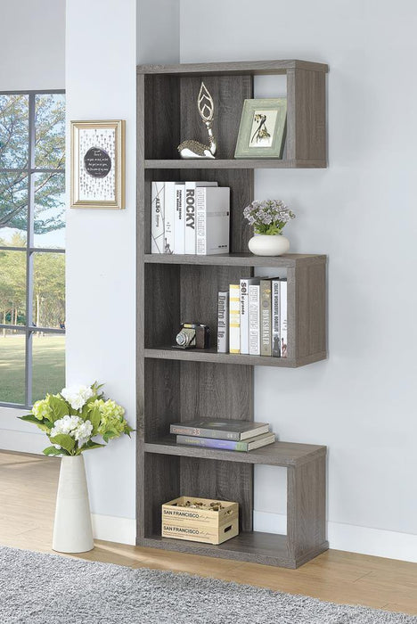 Joey 5-tier Bookcase Weathered Grey - Imperial Furniture (Las Vegas, NV) - Multi Location