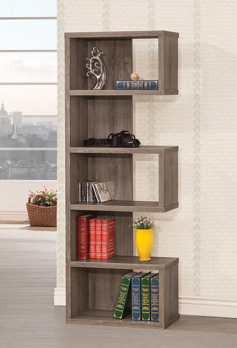 Joey 5-tier Bookcase Weathered Grey - Imperial Furniture (Las Vegas, NV) - Multi Location