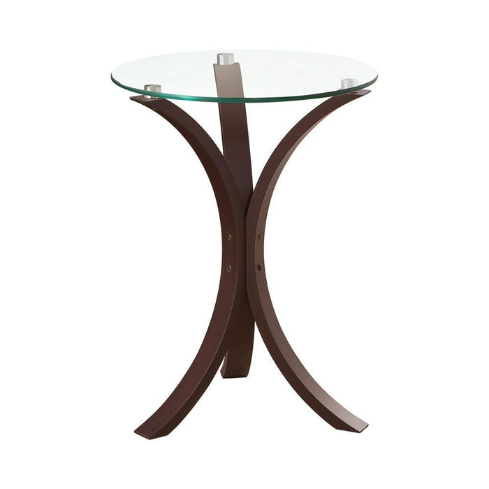 Edgar Round Accent Table Cappuccino - Imperial Furniture (Las Vegas, NV) - Multi Location