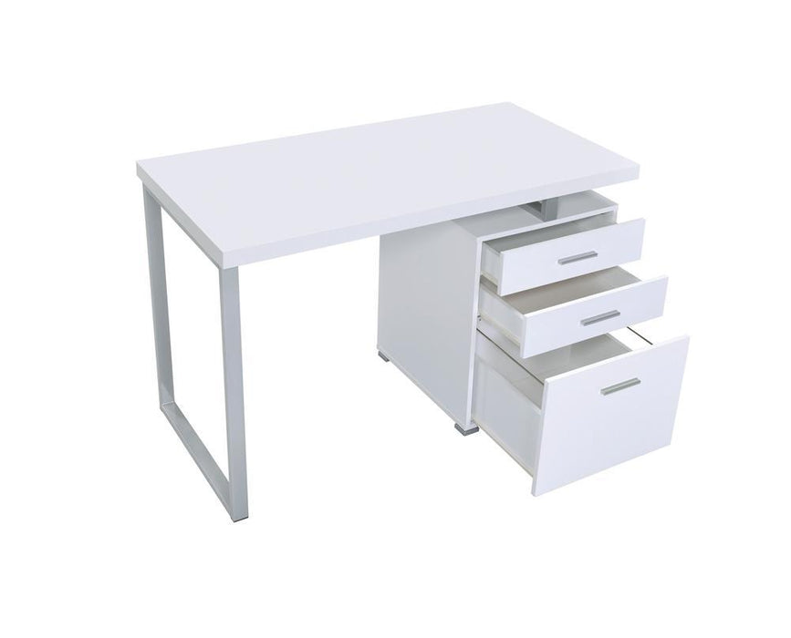 Brennan 3-drawer Office Desk White - Imperial Furniture (Las Vegas, NV) - Multi Location