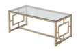Merced Rectangle Glass Top Coffee Table Nickel - Imperial Furniture (Las Vegas, NV) - Multi Location