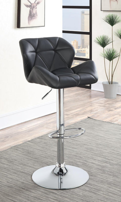 Berrington Adjustable Bar Stools Chrome and Black (Set of 2) - Imperial Furniture (Las Vegas, NV) - Multi Location