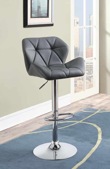 Berrington Adjustable Bar Stools Chrome and Grey (Set of 2) - Imperial Furniture (Las Vegas, NV) - Multi Location