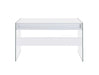 Dobrev 2-drawer Writing Desk Glossy White and Clear - Imperial Furniture (Las Vegas, NV) - Multi Location
