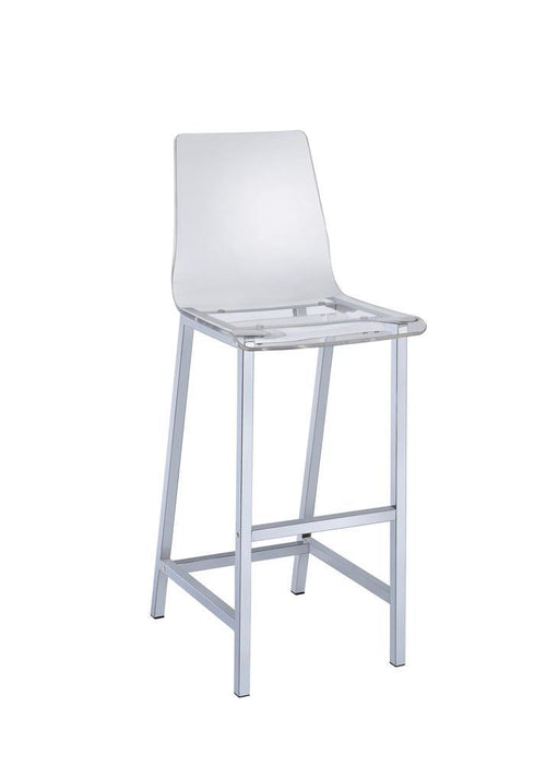 Juelia Bar Stools Chrome and Clear Acrylic (Set of 2) - Imperial Furniture (Las Vegas, NV) - Multi Location