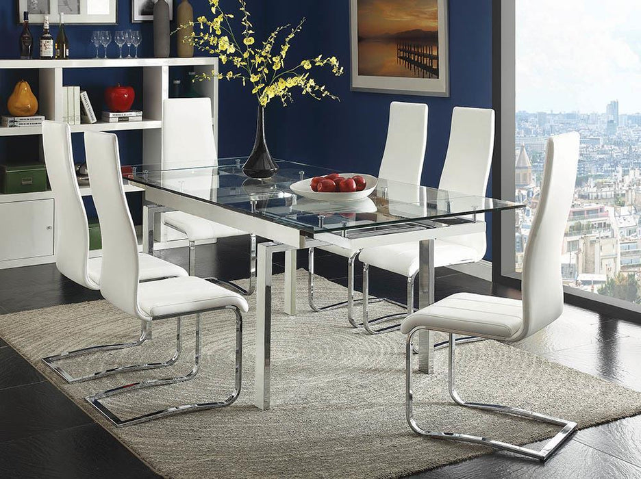 Montclair High Back Dining Chairs Black and Chrome (Set of 4) - Imperial Furniture (Las Vegas, NV) - Multi Location