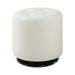 Bowman Round Upholstered Ottoman White - Imperial Furniture (Las Vegas, NV) - Multi Location
