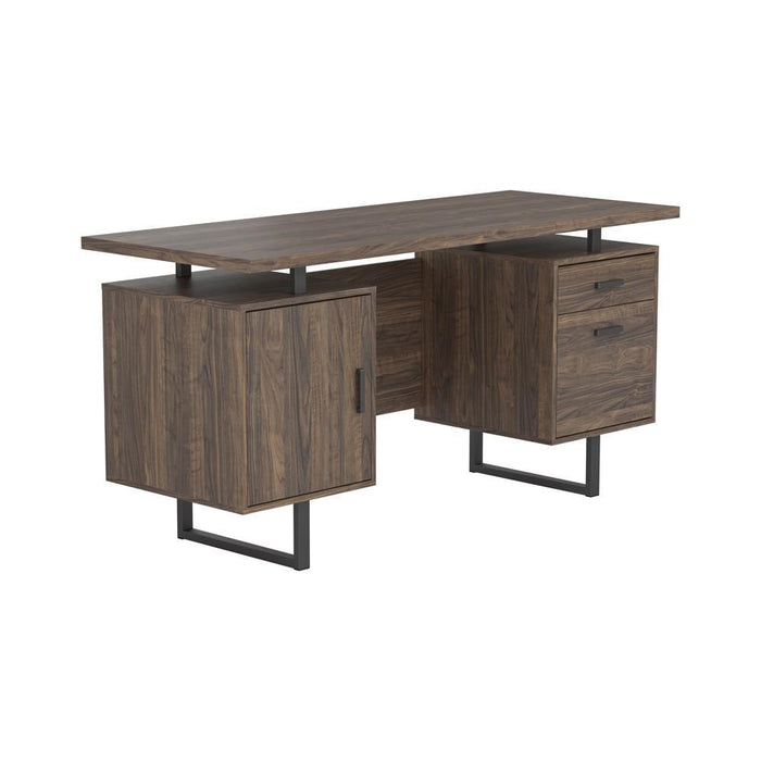 Lawtey Floating Top Office Desk Weathered Grey - Imperial Furniture (Las Vegas, NV) - Multi Location
