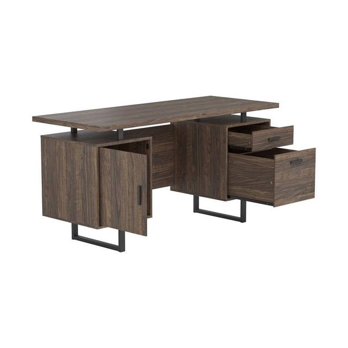 Lawtey Floating Top Office Desk Weathered Grey - Imperial Furniture (Las Vegas, NV) - Multi Location