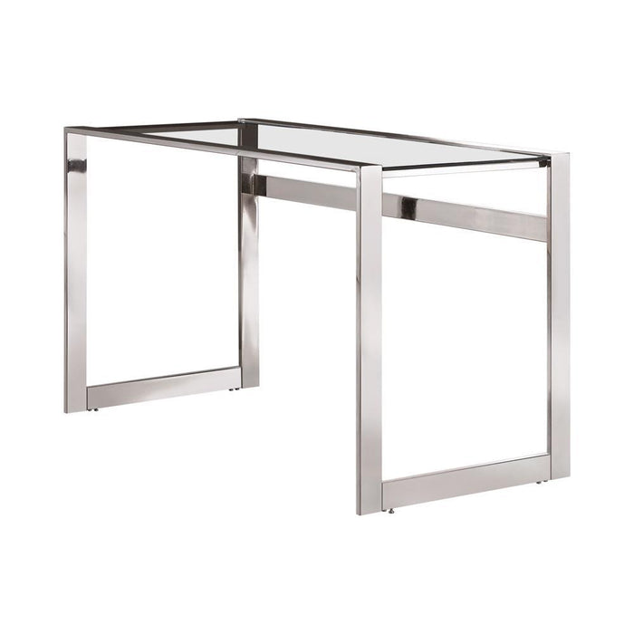 Hartford Glass Top Writing Desk Chrome - Imperial Furniture (Las Vegas, NV) - Multi Location