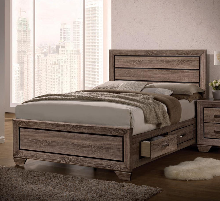 Kauffman California King, E.king, & Queen Panel Bed Washed Taupe - Imperial Furniture (Las Vegas, NV) - Multi Location