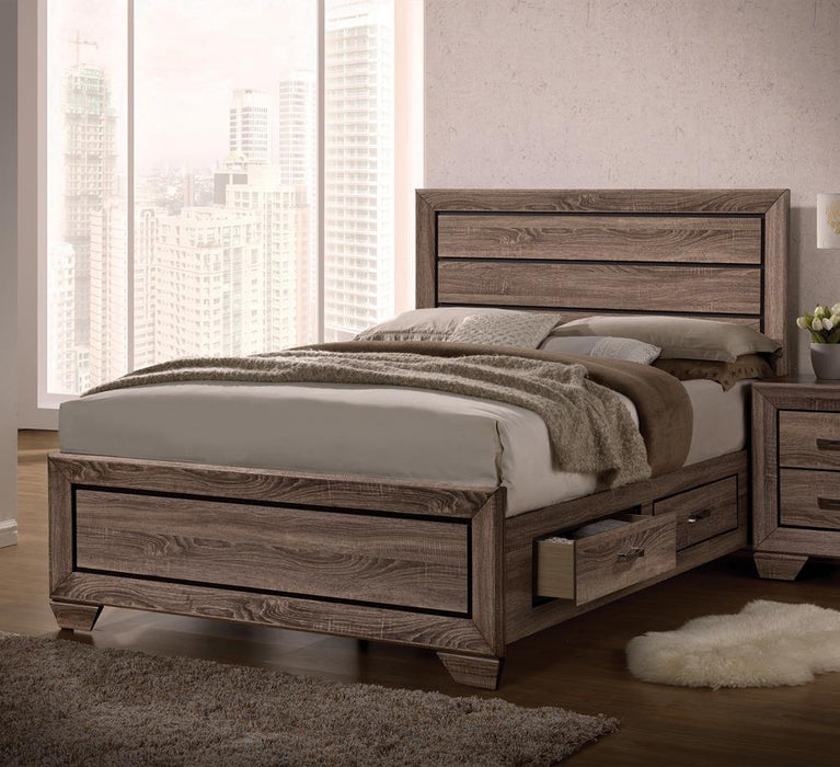 Kauffman California King, E.king, & Queen Panel Bed Washed Taupe - Imperial Furniture (Las Vegas, NV) - Multi Location