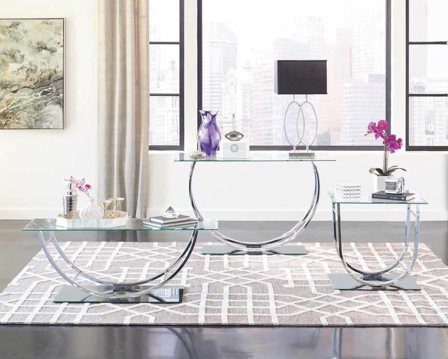 Danville U-shaped Coffee Table Chrome - Imperial Furniture (Las Vegas, NV) - Multi Location