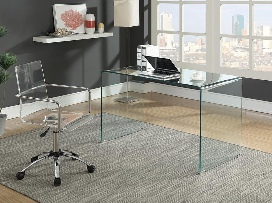 Ripley Glass Writing Desk Clear - Imperial Furniture (Las Vegas, NV) - Multi Location