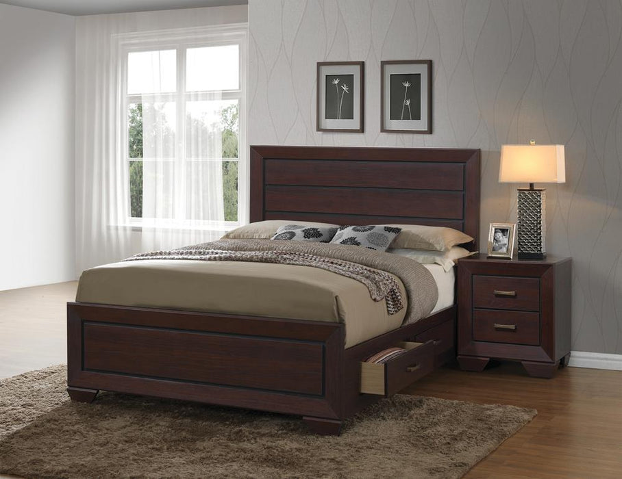 Kauffman California King, Eastren king, & Queen Storage Bed Dark Cocoa - Imperial Furniture (Las Vegas, NV) - Multi Location