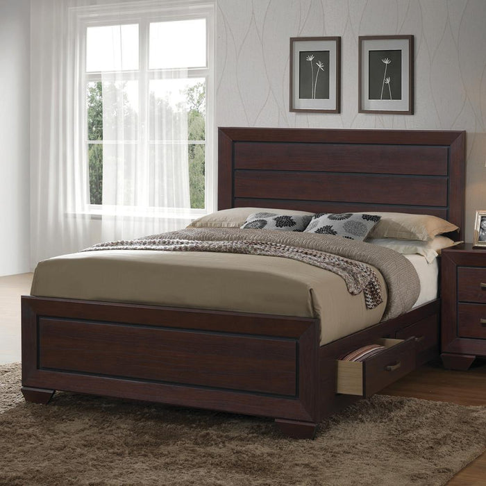 Kauffman California King, Eastren King, & Queen Panel Bed Dark Cocoa - Imperial Furniture (Las Vegas, NV) - Multi Location