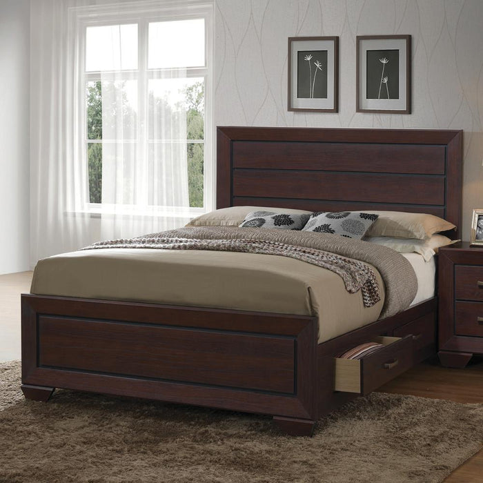 Kauffman California King, Eastren King, & Queen Panel Bed Dark Cocoa - Imperial Furniture (Las Vegas, NV) - Multi Location