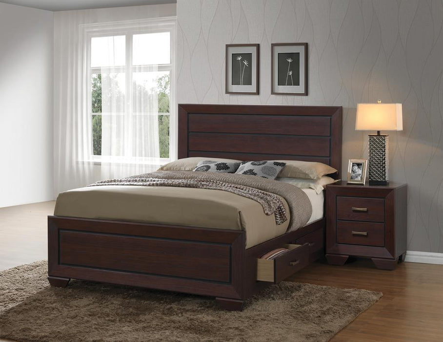 Kauffman California King, Eastren king, & Queen Storage Bed Dark Cocoa - Imperial Furniture (Las Vegas, NV) - Multi Location