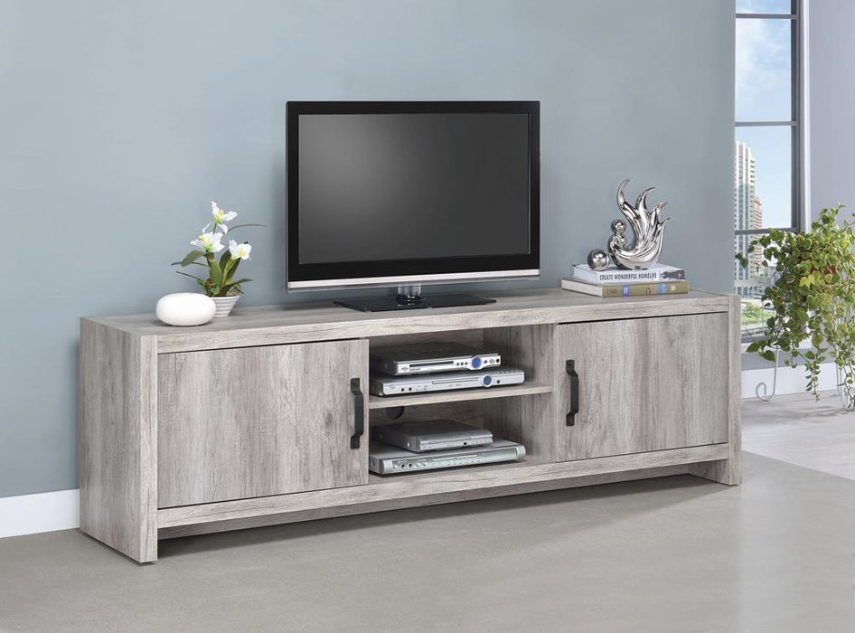 Burke 2-drawer TV Console Grey Driftwood - Imperial Furniture (Las Vegas, NV) - Multi Location