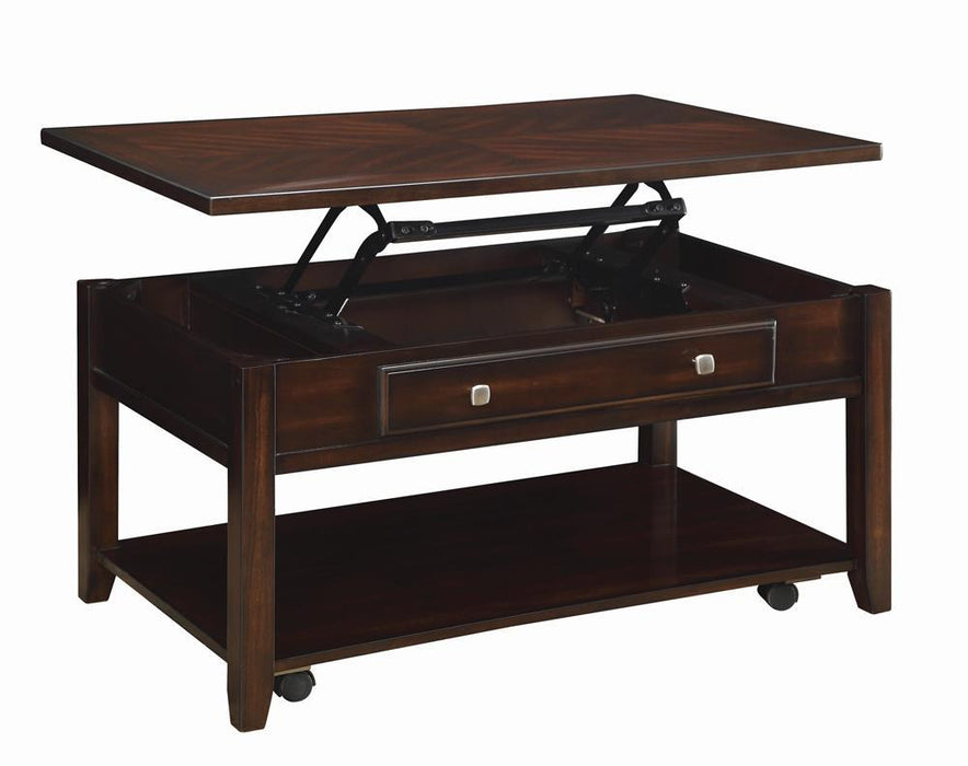 Bradford Rectangular Lift Top Coffee Table Walnut - Imperial Furniture (Las Vegas, NV) - Multi Location