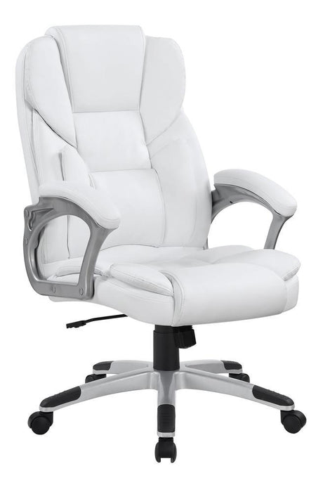 Kaffir Adjustable Height Office Chair White and Silver - Imperial Furniture (Las Vegas, NV) - Multi Location
