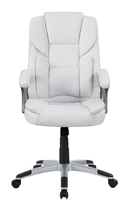 Kaffir Adjustable Height Office Chair White and Silver - Imperial Furniture (Las Vegas, NV) - Multi Location