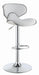Edenton Upholstered Adjustable Height Bar Stools White and Chrome (Set of 2) - Imperial Furniture (Las Vegas, NV) - Multi Location