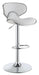 Edenton Upholstered Adjustable Height Bar Stools White and Chrome (Set of 2) - Imperial Furniture (Las Vegas, NV) - Multi Location