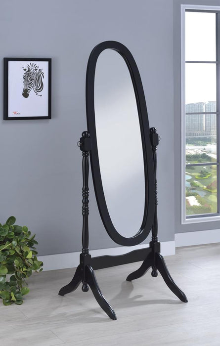 Cabot Rectangular Cheval Mirror with Arched Top Black - Imperial Furniture (Las Vegas, NV) - Multi Location