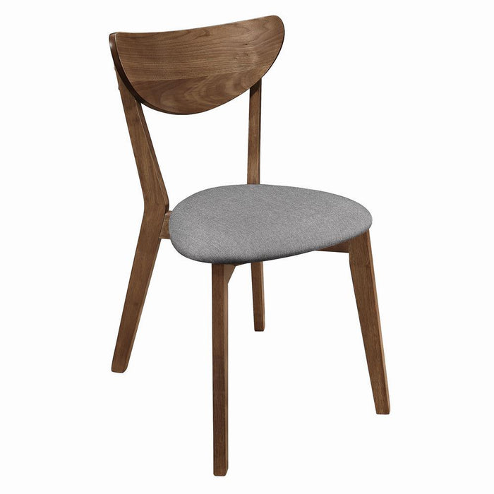 Alfredo Upholstered Dining Chairs Grey and Natural Walnut (Set of 2) - Imperial Furniture (Las Vegas, NV) - Multi Location