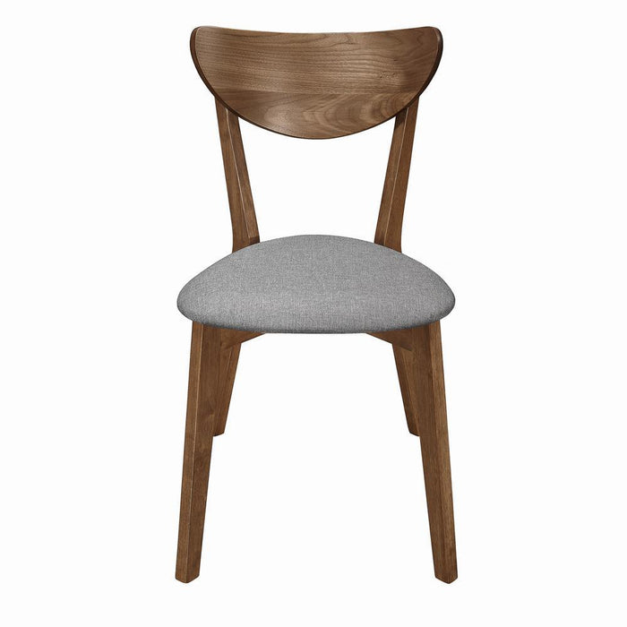 Alfredo Upholstered Dining Chairs Grey and Natural Walnut (Set of 2) - Imperial Furniture (Las Vegas, NV) - Multi Location