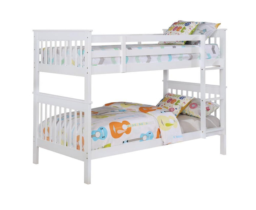 Chapman Twin Over Twin Bunk Bed White - Imperial Furniture (Las Vegas, NV) - Multi Location