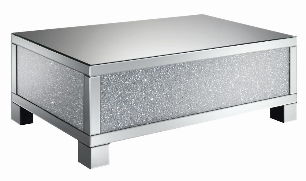 Gillian Rectangular Coffee Table Clear Mirror - Imperial Furniture (Las Vegas, NV) - Multi Location