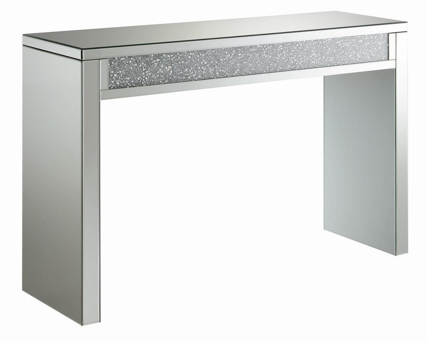 Gillian Rectangular Sofa Table Silver and Clear Mirror - Imperial Furniture (Las Vegas, NV) - Multi Location