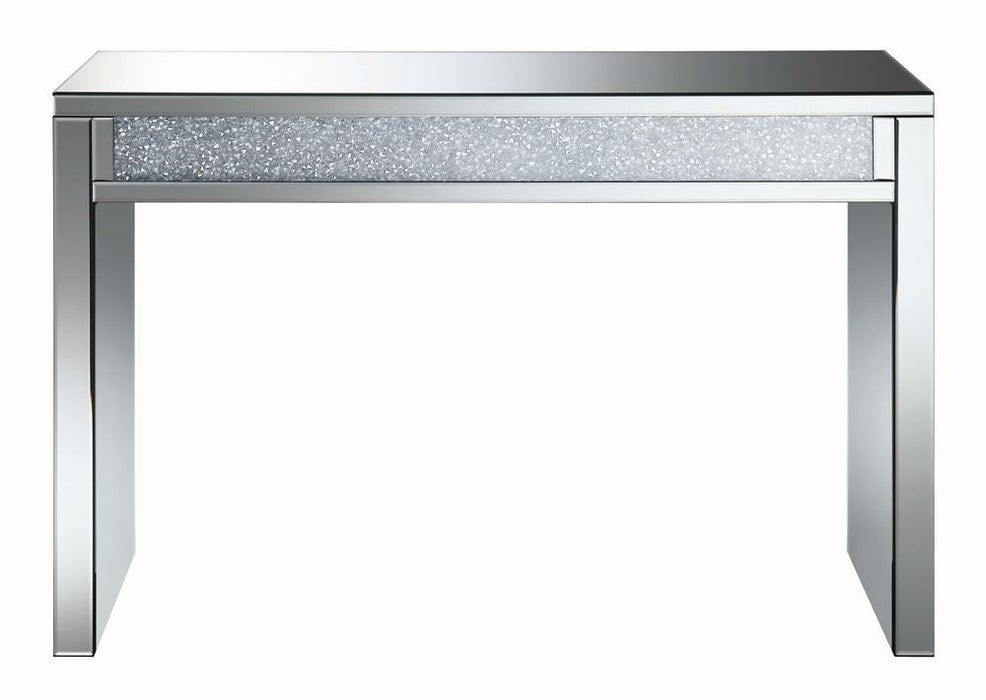 Gillian Rectangular Sofa Table Silver and Clear Mirror - Imperial Furniture (Las Vegas, NV) - Multi Location