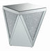 Amore Square End Table with Triangle Detailing Silver and Clear Mirror - Imperial Furniture (Las Vegas, NV) - Multi Location