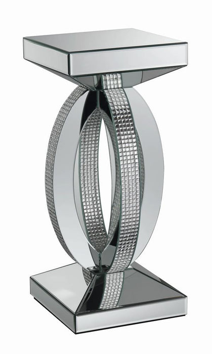 Amalia Square End Table with Lower Shelf Clear Mirror - Imperial Furniture (Las Vegas, NV) - Multi Location