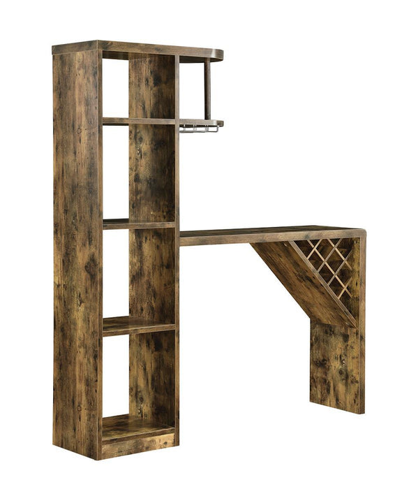 Belvedere 5-shelf Bar Table Storage Antique Nutmeg - Imperial Furniture (Las Vegas, NV) - Multi Location