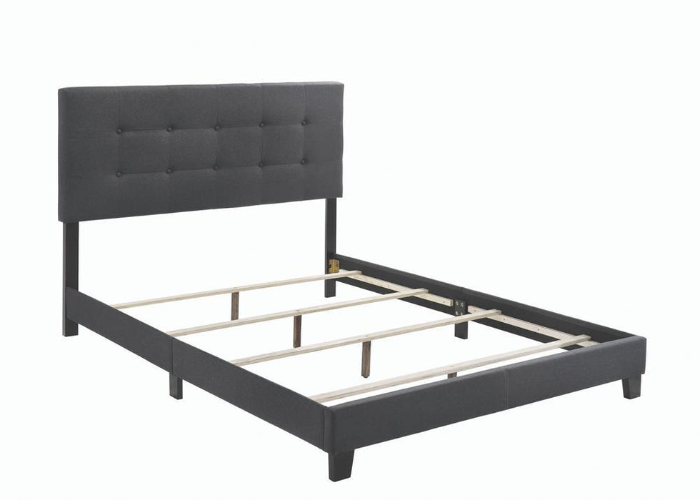 Mapes Tufted Upholstered Eastern King, Queen, Twin & Full Bed Charcoal & Grey - Imperial Furniture (Las Vegas, NV) - Multi Location