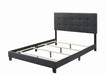 Mapes Tufted Upholstered Eastern King, Queen, Twin & Full Bed Charcoal & Grey - Imperial Furniture (Las Vegas, NV) - Multi Location