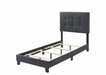 Mapes Tufted Upholstered Eastern King, Queen, Twin & Full Bed Charcoal & Grey - Imperial Furniture (Las Vegas, NV) - Multi Location