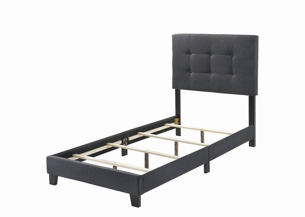 Mapes Tufted Upholstered Eastern King, Queen, Twin & Full Bed Charcoal & Grey - Imperial Furniture (Las Vegas, NV) - Multi Location
